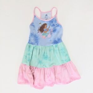 Girls Disney Ariel Blue/Pink Tie-Dye Dress, The Little Mermaid